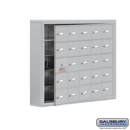 SALSBURY INDUSTRIES SalsburyIndustries 19155-25ASK Cell Phone Storage Locker With Front Access Panel - 5 Door High Unit; Aluminum 19155-25ASK